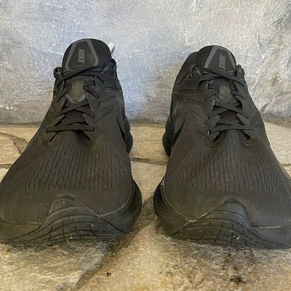 Nike Mens Size 10 Zoom Winflo 7 Black Running Shoes - Picture 6 of 9